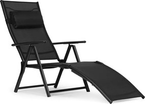 Ležadlo záhradné skladacie s reguláciou operadla, farba oceľová