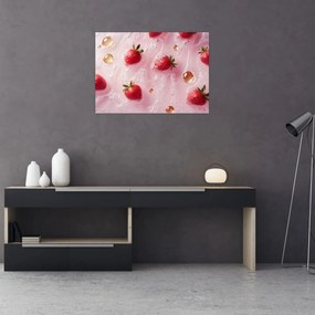 Obraz - Jahody v bublinách (70x50 cm)