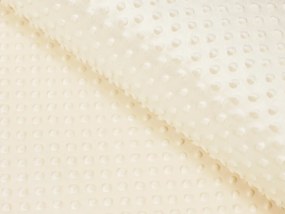 Biante Detské posteľné obliečky do postieľky Minky 3D bodky MKP-014 Krémové Do postieľky 90x130 a 40x60 cm