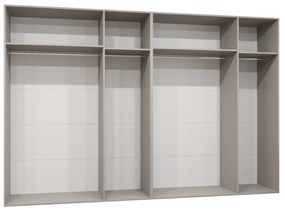 Šatníková skriňa 300 cm Alice 3 (kašmír + čierna). Akcia -20%. Vlastná spoľahlivá doprava až k Vám domov. 1126253