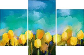 Obraz žltých tulipánov (90x60 cm)