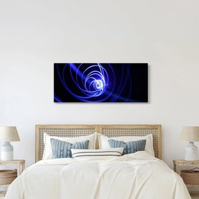 Obraz modrých špirál (120x50 cm)