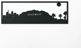 drevko Obraz Los Angeles panoráma Rozmer obrazu: 29,5 x 89 cm, Farba dekorácie: Čierna