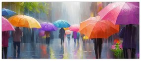 Obraz - Daždivý deň (120x50 cm)