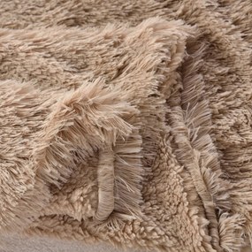 Dekorstudio Kožušinové posteľné obliečky PMJ 03 v béžovej farbe Varianta: Wybierz komplet pościeli: 3cz. 200x220 + 2 poszewki 70x80