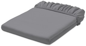 Džersejová napínacia plachta, nadmerná veľkosť, sivá