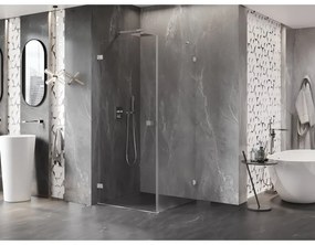 Mexen Lunar-B, výklopný sprchový kút ľavý 100 x 100 cm, 8mm číre sklo, chrómový profil, 832-100-100-01-00-L