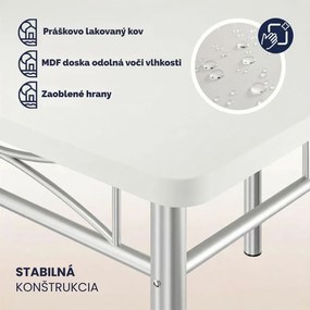 Jedálenská súprava PAUL, 5-dielna, zamatovo biela Jurhan