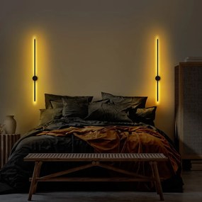 Čierne LED nástenné svietidlo ø 7 cm Sword – Opviq lights