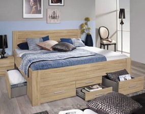 Posteľ Isotta 160x200 cm, dub sonoma