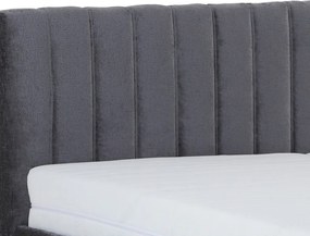 Posteľ Gita 180x200 cm, dymovo šedá látka, bez matracov