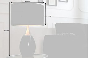 Stolná lampa Carla 60cm čierna