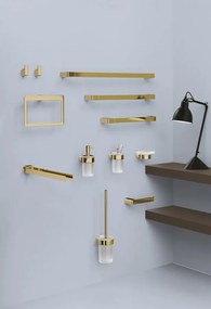 Sapho Sapho, Dvojitý držiak toaletného papiera s poličkou 30cm, čierna mat, UN1196B