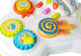 LEAN Toys Vzdelávací stolík so sladkosťami a zvukmi pre bábätko