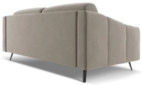 Béžová zamatová pohovka 202 cm Nalu – Makamii