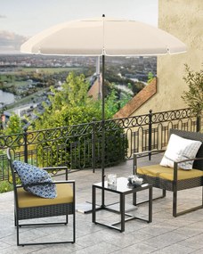 Slnečník SOLARA, Ø200cm, béžová SongmicsHome