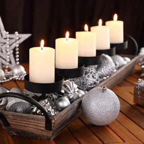 Sada vianočných závesných dekorácií REGALO strieborná (100 ks)