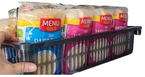 Úložný kôš, box a organizér extra hlboký 50 cm x 20 cm INVA, sivý