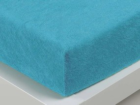 XPOSE® Froté plachta Exclusive - tyrkysová 120x200 cm