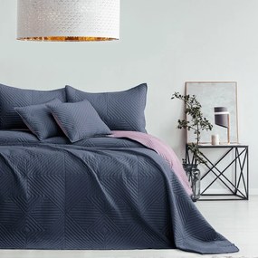 Prikrývka na posteľ AmeliaHome Softa tmavomodrý/fialový