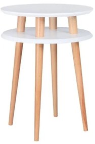 Biely odkladací stolík Ragaba UFO, Ø 45 cm