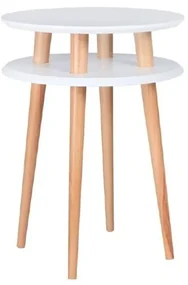Biely odkladací stolík Ragaba UFO, Ø 45 cm