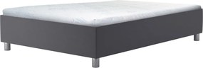 Posteľ Studio 140x200 cm, tmavo šedá látka