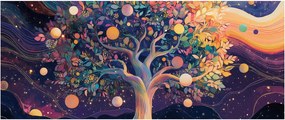 Obraz – Fialový strom plný energie (120x50 cm)