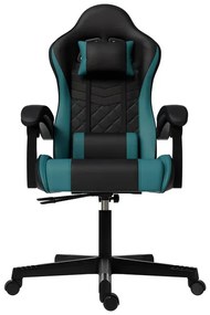 InternetovaZahrada Kancelárska stolička HyperSeat - čierna/tyrkysová