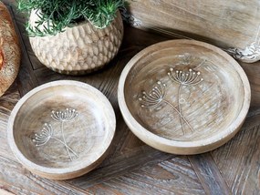 Drevená servírovacia miska z mangového dreva Tours Bowl - Ø 25*5 cm/ 1100ml