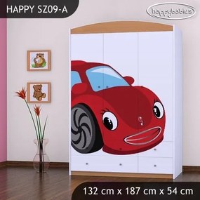 Detská skriňa RED CAR - TYP 9