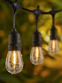 TRENDIE Záhradná svetelná girlanda 20 LED teplá biela E27 20m