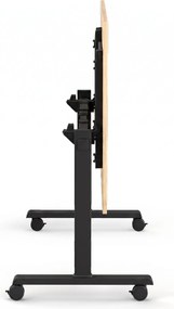 Mobilný stôl MATCH, 180x80 cm, čierna podnož, buk