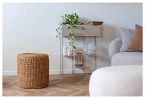 Biela LED stolová lampa so skleneným tienidlom (výška 19,5 cm) Alton – House Nordic