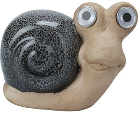 Solárna záhradná dekorácia Slimák, porcelán, 11 x 6,6 x 13,5 cm