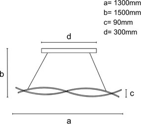 LED Stmievateľný luster na lanku LED/80W/230V 3000-6500K + diaľkové ovládanie