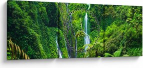 Obraz - Vodopády Madakaripura, východná Java, Indonézia (s hodinami) (90x30 cm)