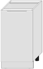 Kuchynská skrinka Zoya D45 Pl Biely hrášok / Biely