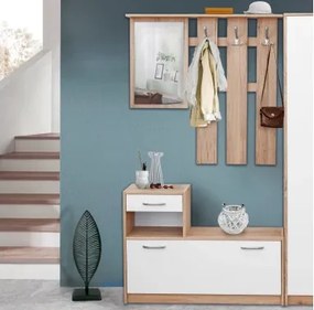 Predsieňová stena Astor, dub/biela%