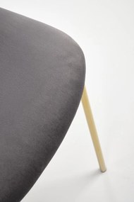 JEDÁLENSKÁ STOLIČKA SENNA SIVÁ + ZLATÉ NOHY