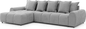 Sivá rohová pohovka (ľavý roh/s leňoškou) Albane – Ropez
