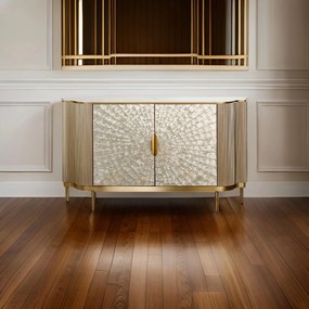 EXKLUZÍVNA KOMODA COLLETTE ZLATÁ + MRAMOR 150 cm