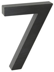 Domové číslo "7", RN.100LV, brúsené, čierna