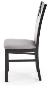 Jedálenská stolička GERARD čierna, látka sivá