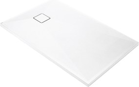 Deante Obdĺžniková sprchová vanička Correo 90x70 cm, granit, biela - KQR A71B