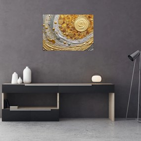 Sklenený obraz - Zlaté textúrovanie (70x50 cm)