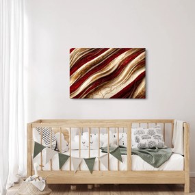 Obraz - Zlato - biela textúra (90x60 cm)
