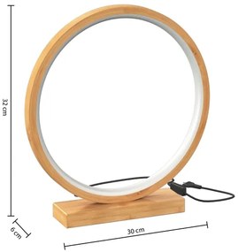 Atmosphera - LED Stolná lampa STELA LED/2,7W/230V bambus
