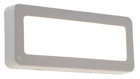 Moderná obdĺžniková vonkajšia nástenná lampa sivá vrátane LED - Prim