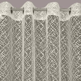 ZÁCLONA NA KRÚŽKOCH AMANDA 140X250 CM KRÉMOVÁ